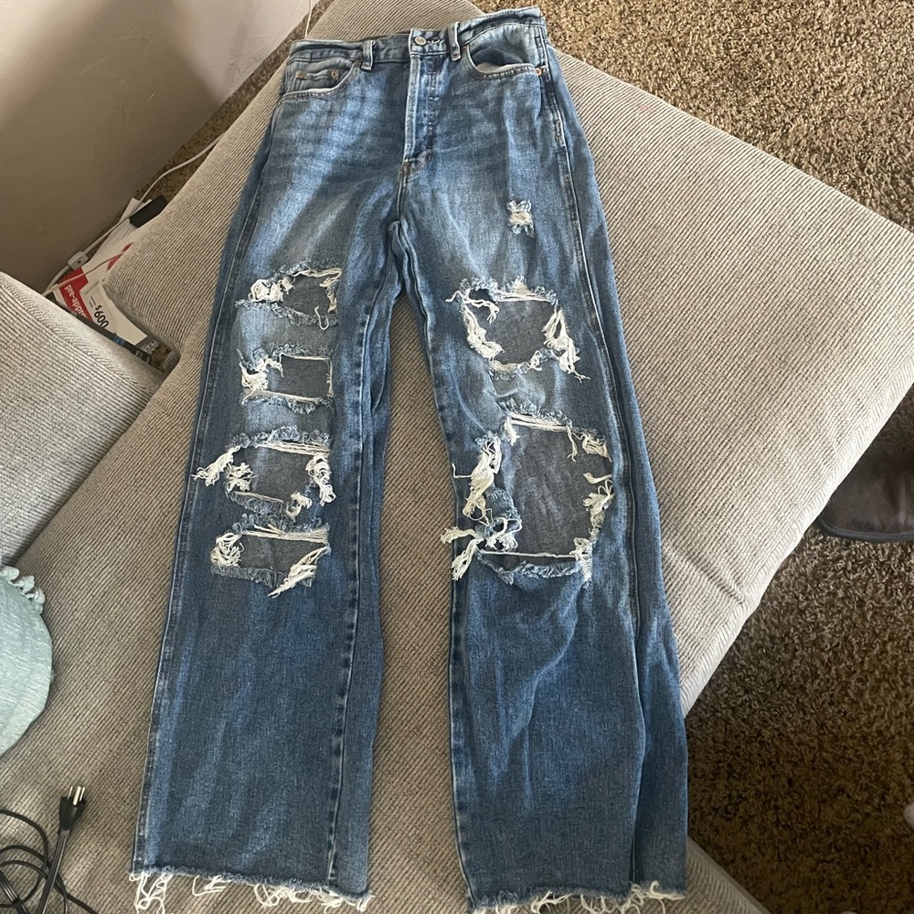 Womens Pacsun Ripped Baggy Jeans size 27